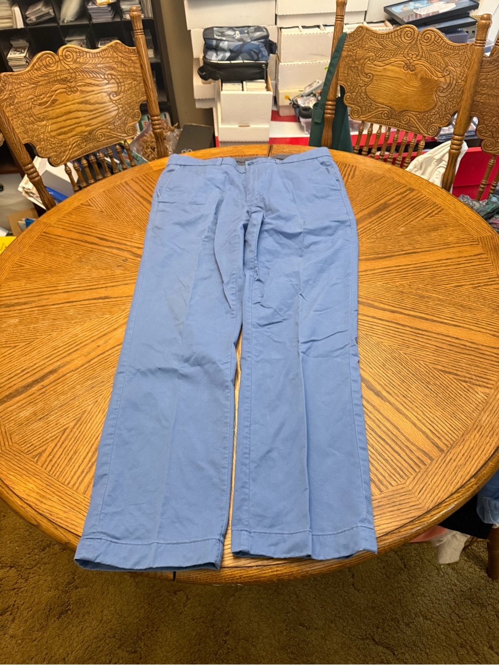 Rowm Men's Light Blue Cotton Chino Pants
